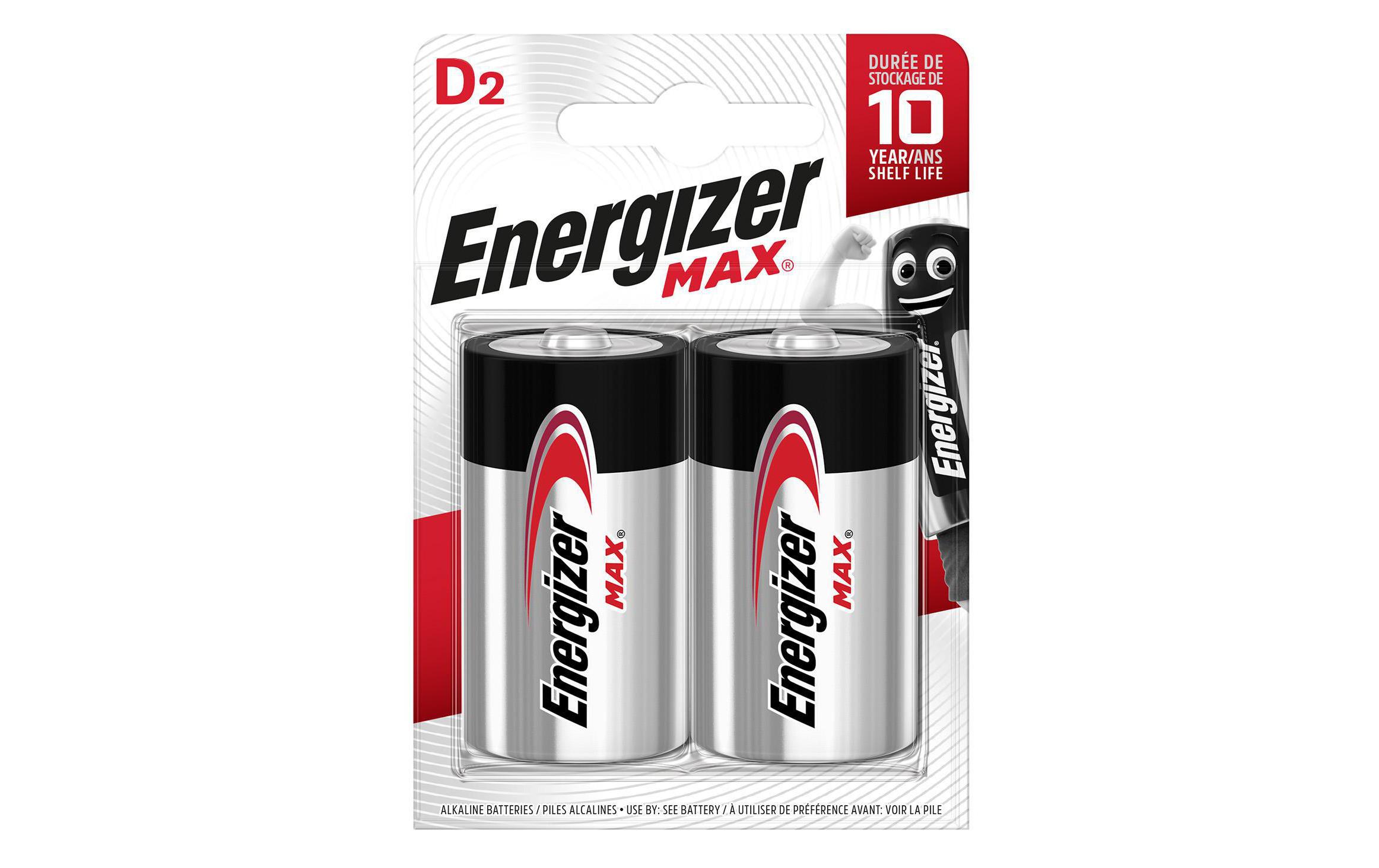 Energizer Batterie Max Mono D 2 Stück