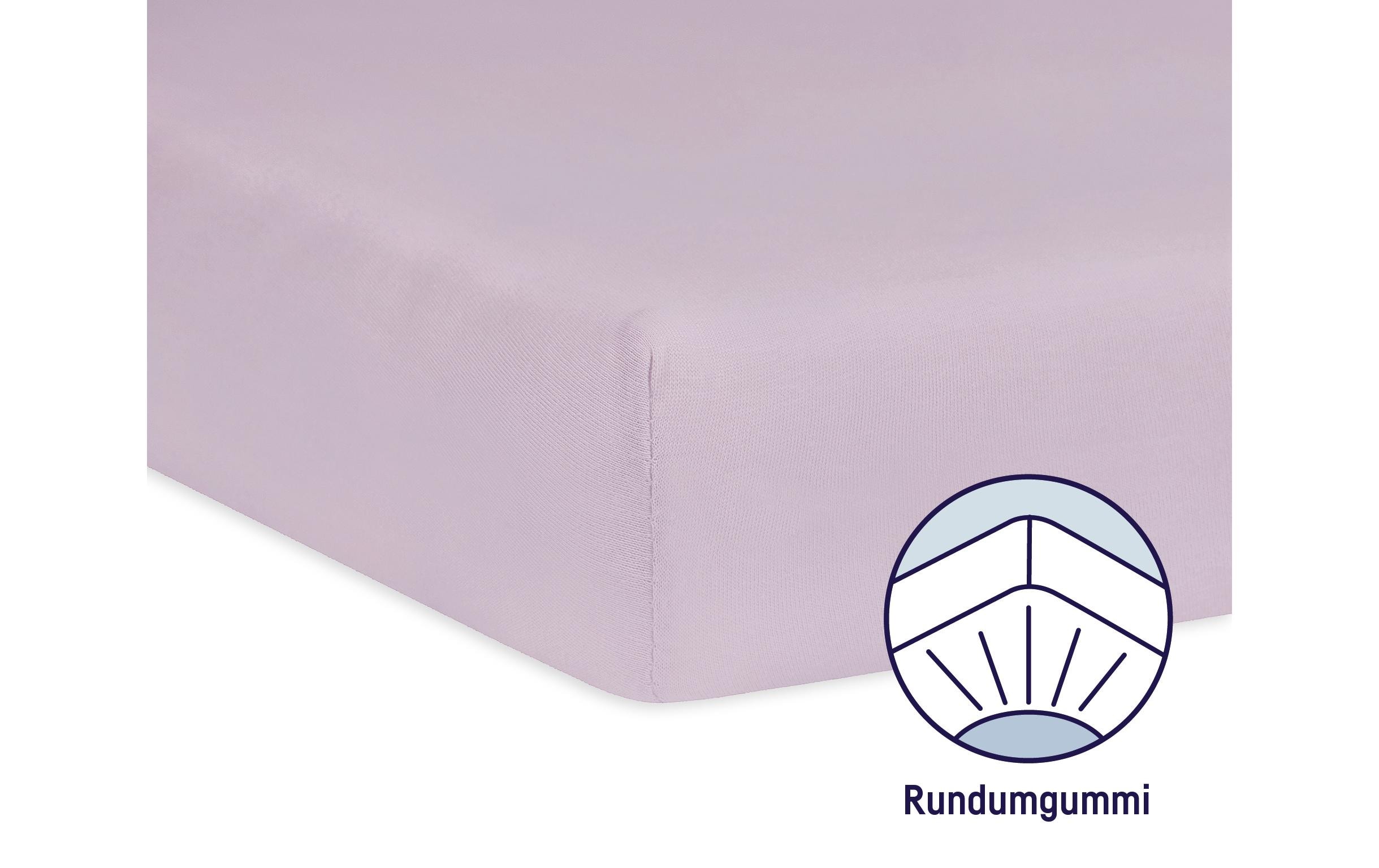 Julius Zöllner Fix-Leintuch Jersey Flieder 70 x 140 cm
