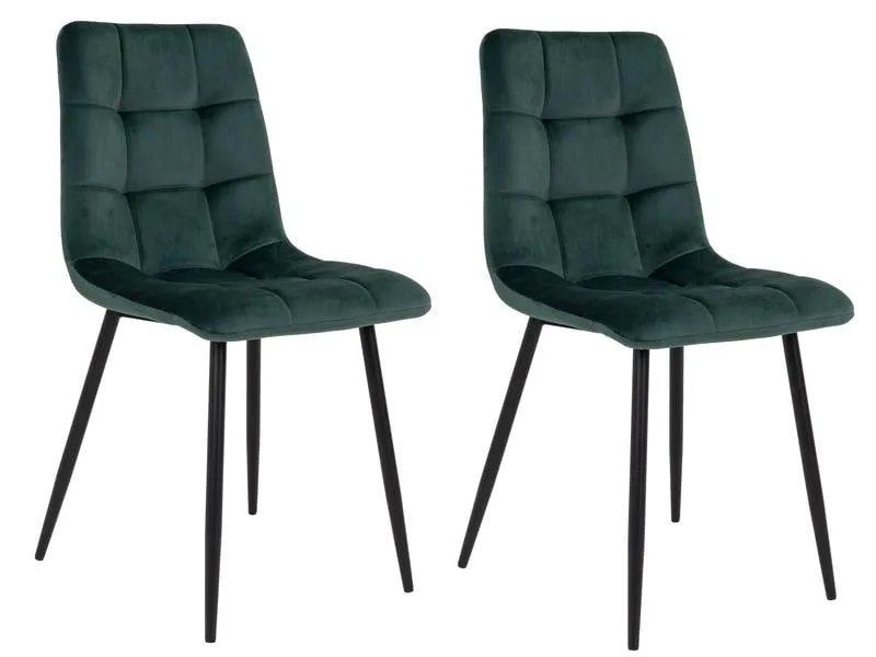 House Nordic Stuhl Middelfart 2 Stück, 86 x 55 cm, Grün/Schwarz House Nordic Stuhl Middelfart 2 Stück, 86 x 55 cm, Grün/Schwarz