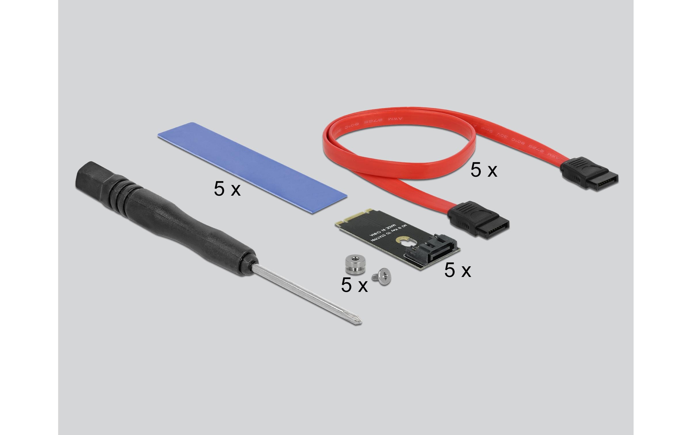 Delock Host Bus Adapter PCI-Express x16v3 zu 5xM.2 Key-B, SATA