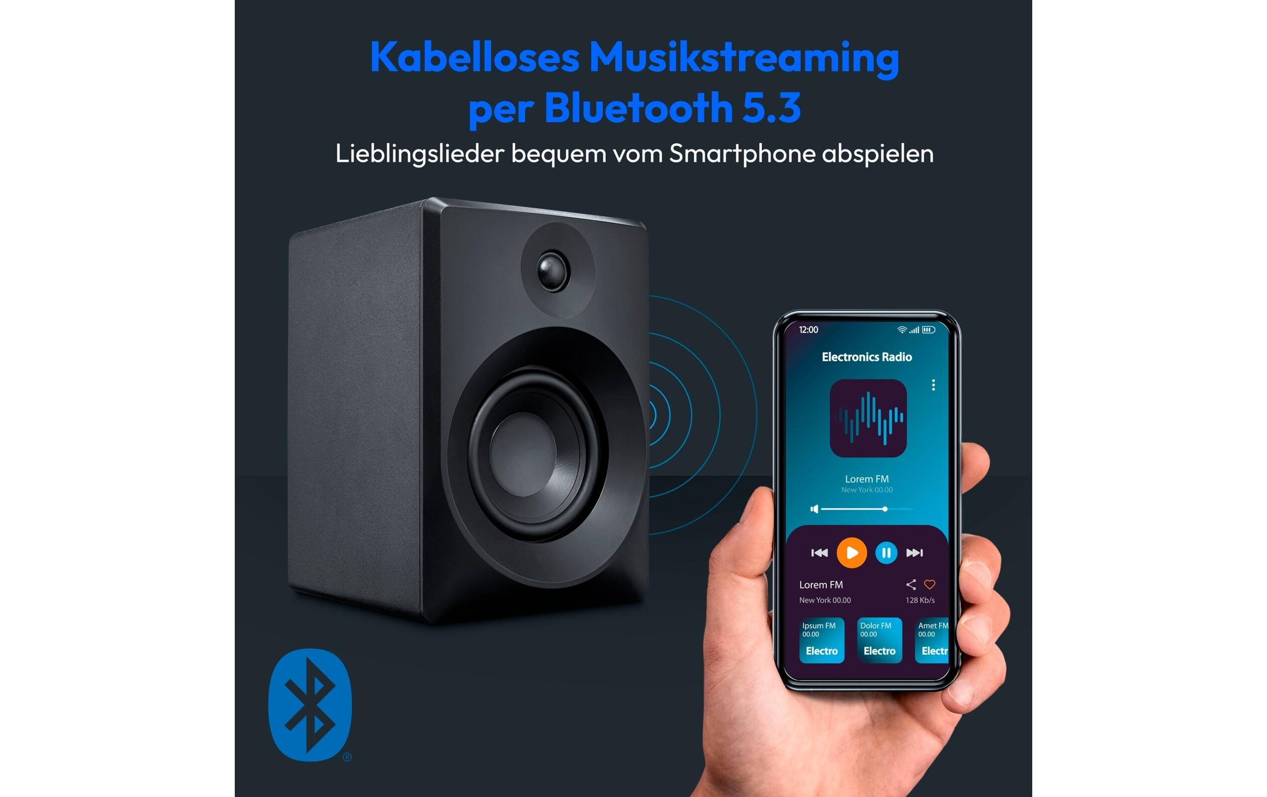 Medion Regallautsprecher Paar LIFE P61925 Schwarz