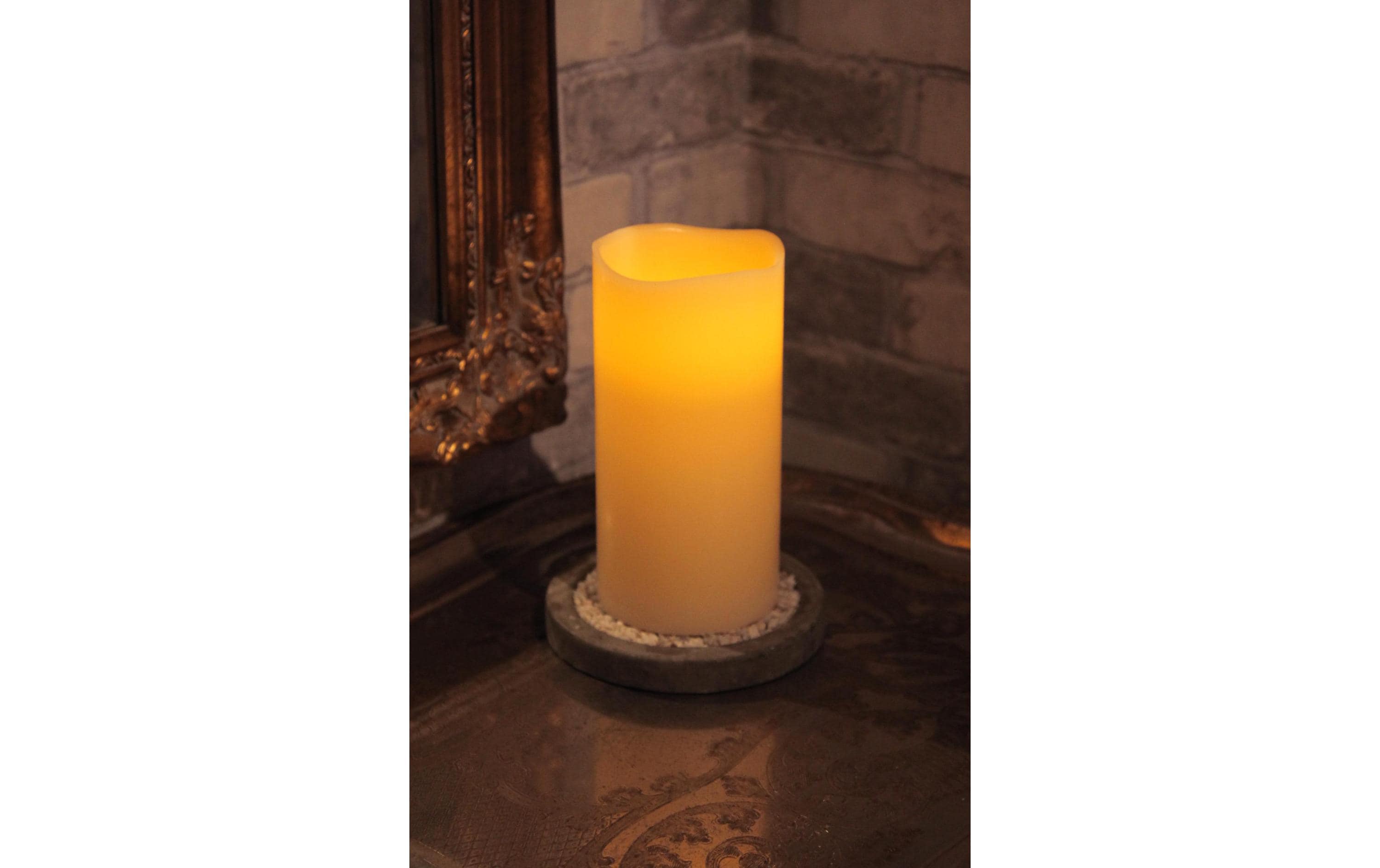 Star Trading LED-Kerze Big Ø 10 x 20 cm, Beige