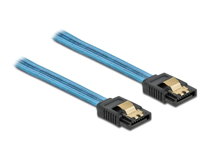 Delock SATA-Kabel UV Leuchteffekt blau 20 cm Delock SATA-Kabel UV Leuchteffekt blau 20 cm
