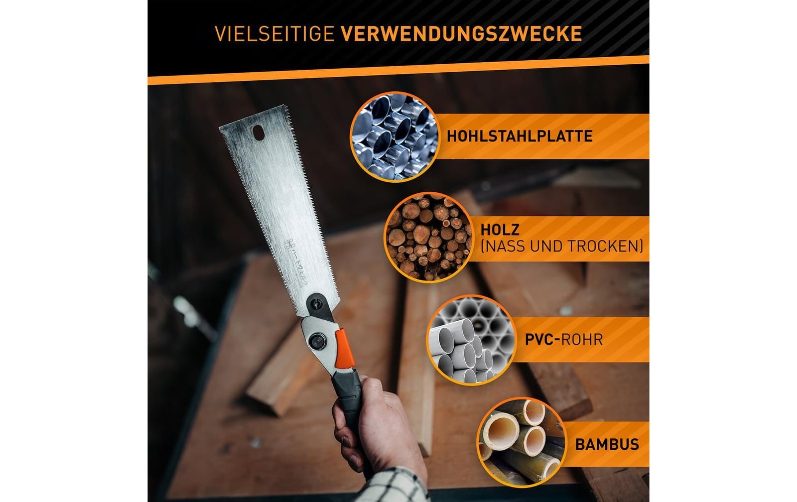 Hardtwerk Sägeblatt für Japansäge Hanzo 240 mm