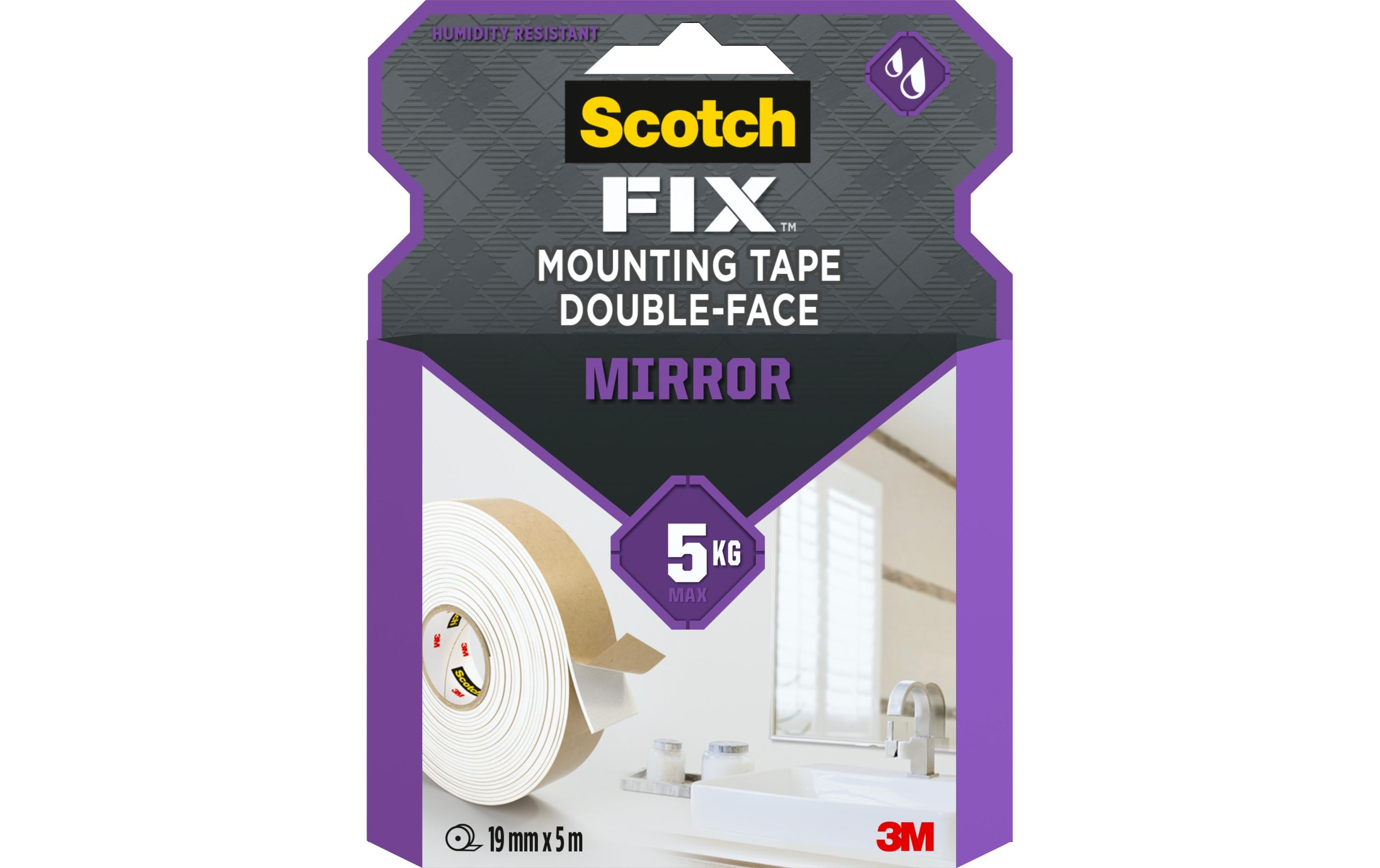 3M Spiegelmontageband 19 mm x 5 m, Weiss 3M Spiegelmontageband 19 mm x 5 m, Weiss