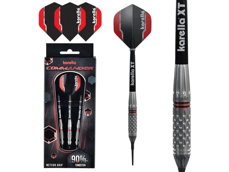 Karella Dartpfeile Softdart Commander 19g, 3 Stück – Silber