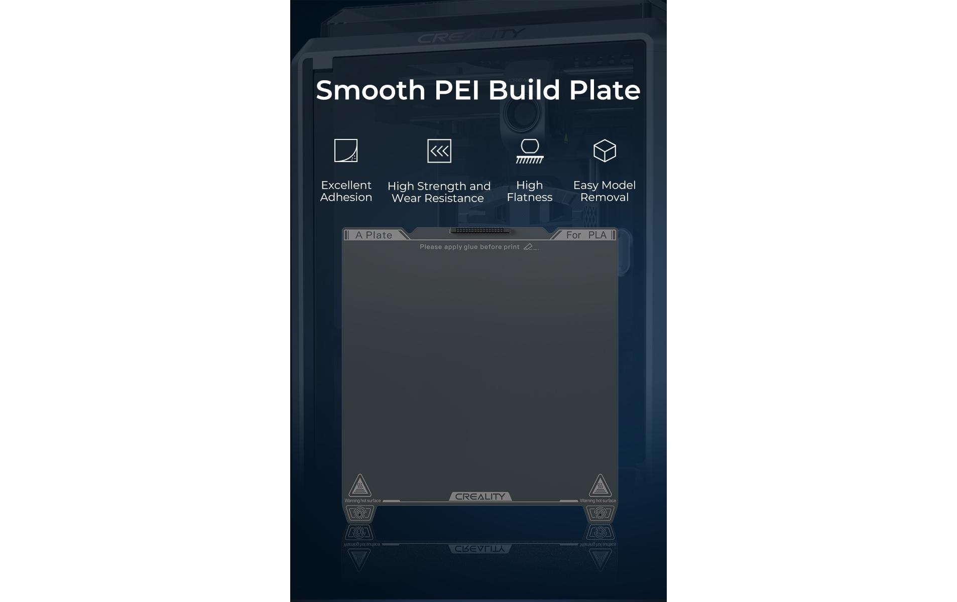 Creality Druckplattform K1C Glatte PEI-Bauplatte