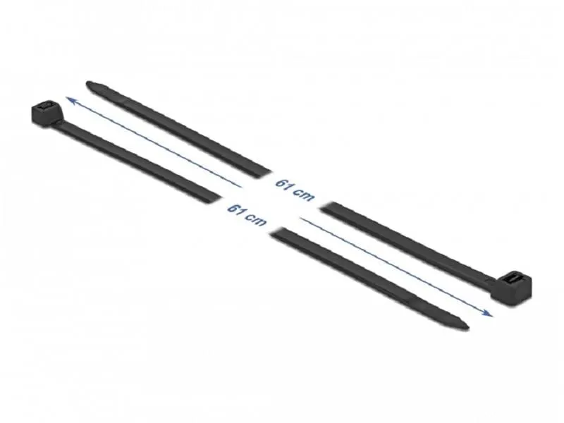 Delock Kabelbinder Schwarz 610 mm x 9 mm, 10 Stück Delock Kabelbinder Schwarz 610 mm x 9 mm, 10 Stück