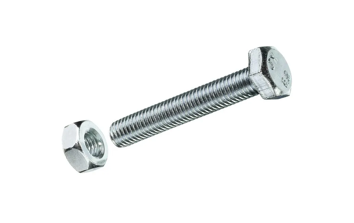 FTM Sechskantschrauben M 5 x 40 mm mit Muttern Stahl, 8 Stück