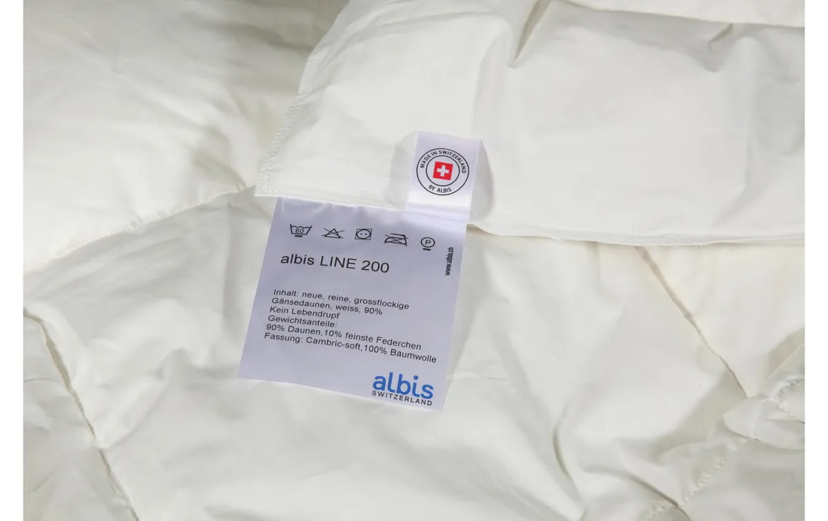 Albis Line 200 leichtes Daunenduvet 200 x 210 cm