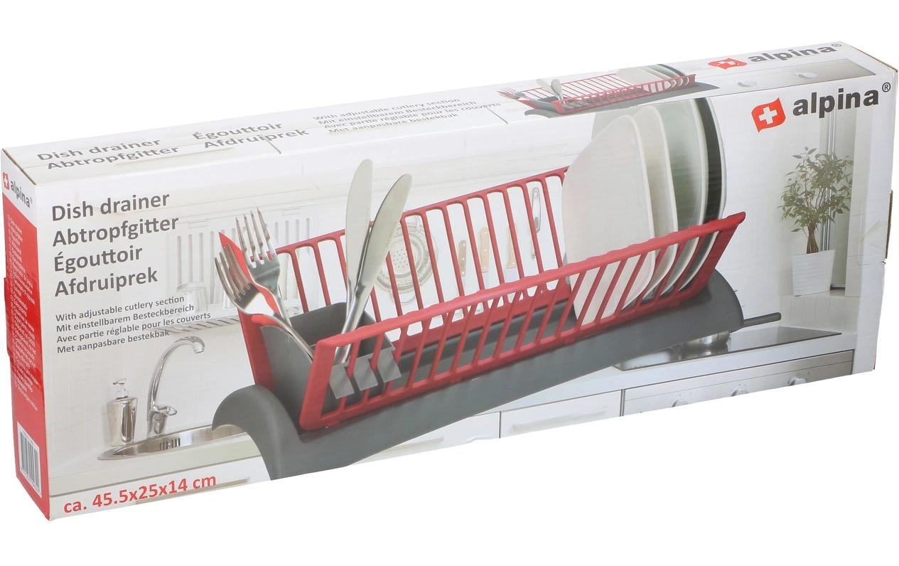 alpina Abtropfgestell Rot/Grau