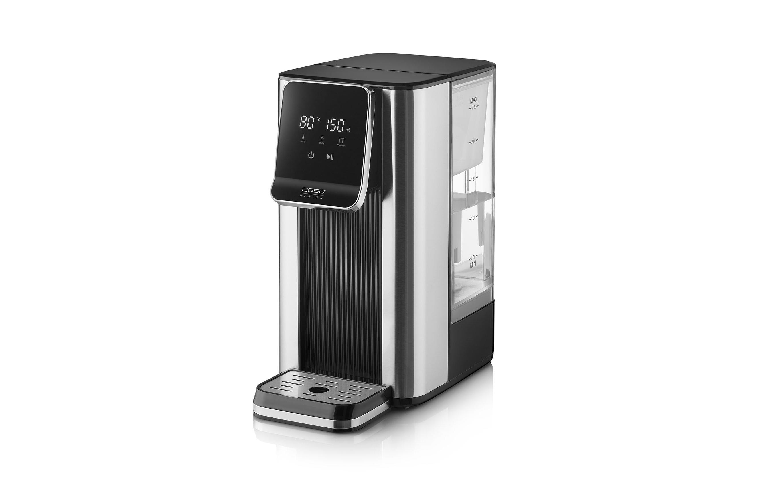 Caso Turbo Heisswasserspender HW 630 2.5 l, Schwarz/Silber