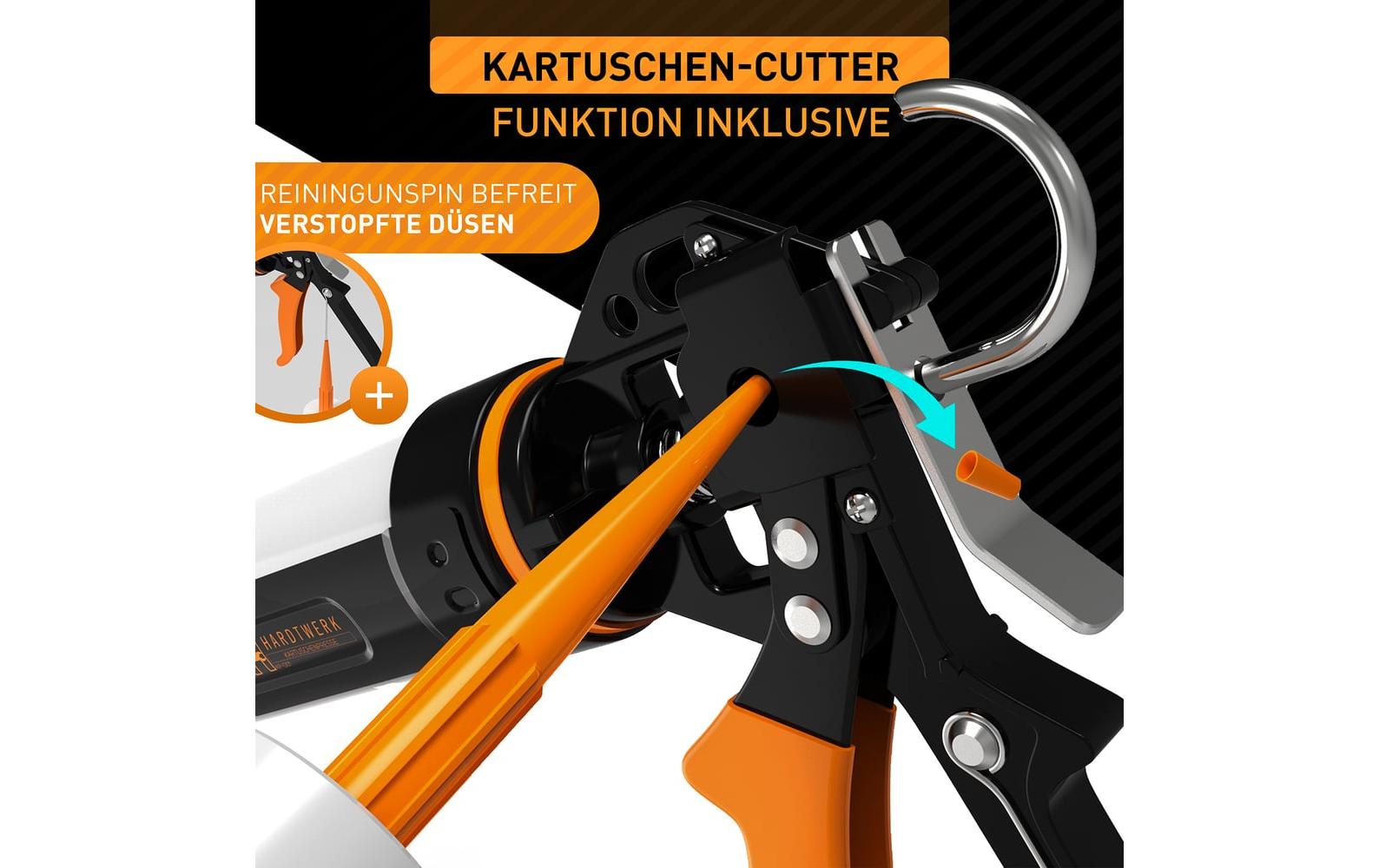 Hardtwerk Kartuschenpresse mit Kartuschen-Cutter 150-310 ml