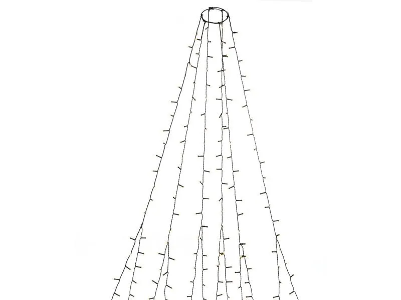 Konstsmide LED Baummantel 6 Stränge à 45 LE 270 bernsteinfarbene LEDs