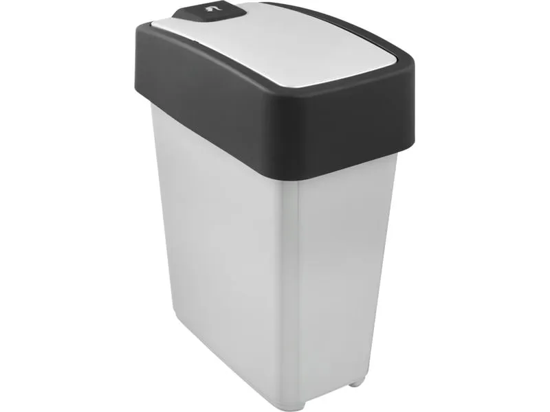 keeeper Abfalleimer Magne 10 l, Flip-Deckel, light silver