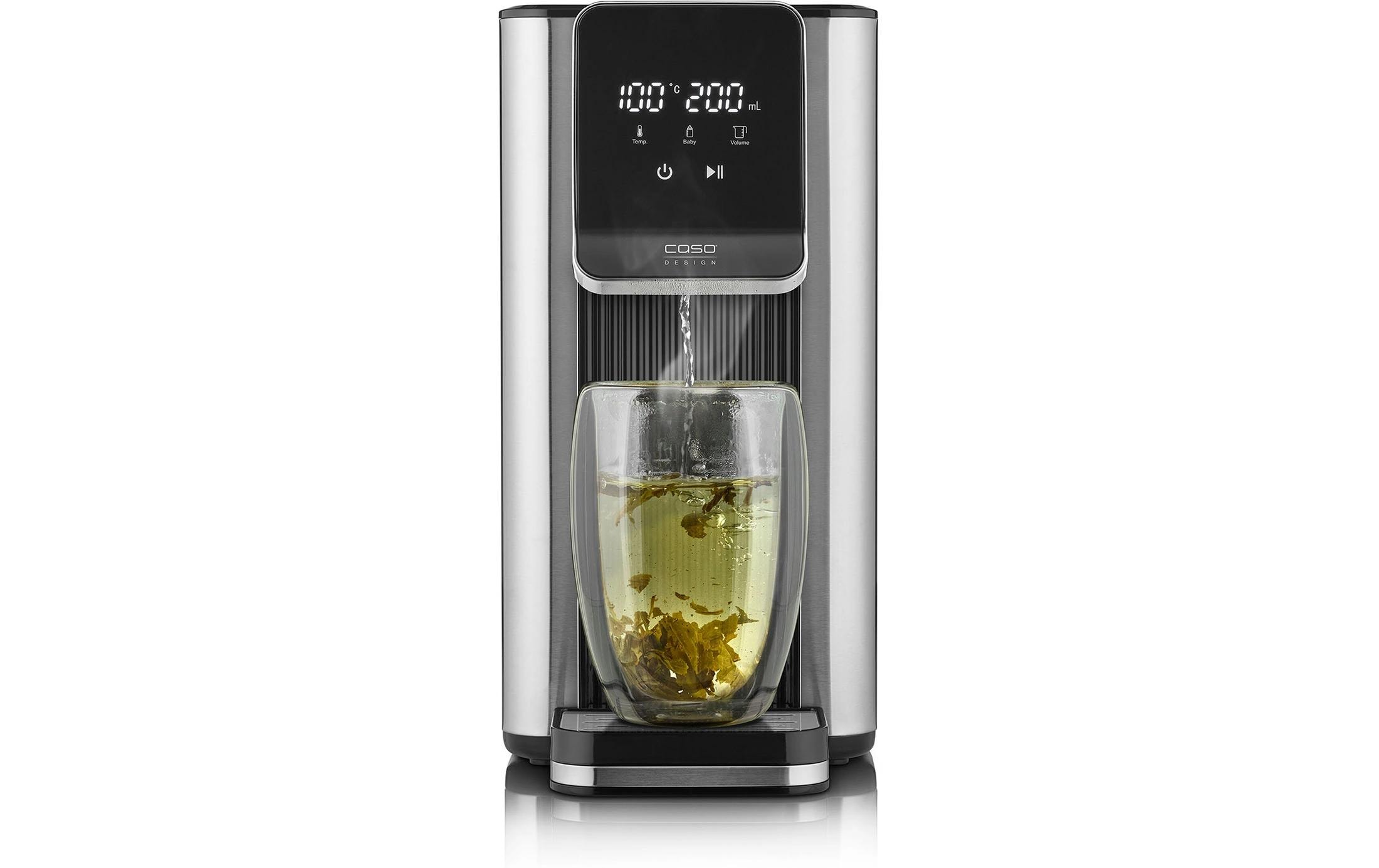 Caso Turbo Heisswasserspender HW 630 2.5 l, Schwarz/Silber