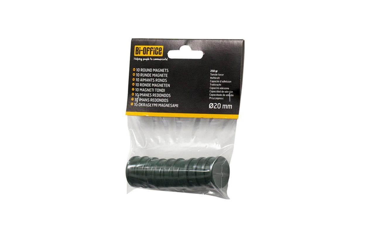 Bi-Office Haftmagnet Super Strong 20 mm Grün, 10 Stück
