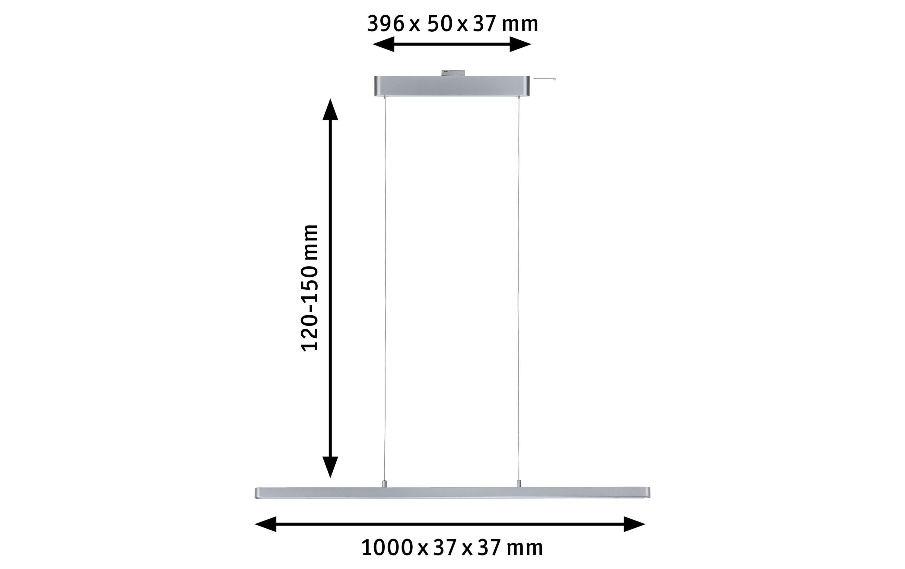 Paulmann LED Pendelleuchte URail Lento Zigbee, 42W, 2700-6500K, Chrom