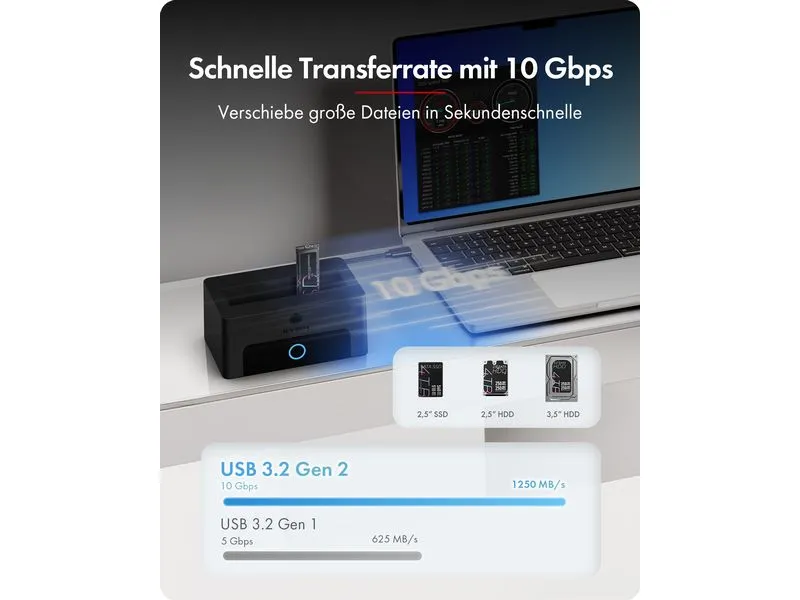 ICY BOX Dockingsstation Spade Dock 1123 für 2.5/3.5'', M.2 HDD/SSD ICY BOX Dockingsstation Spade Dock 1123 für 2.5/3.5'', M.2 HDD/SSD