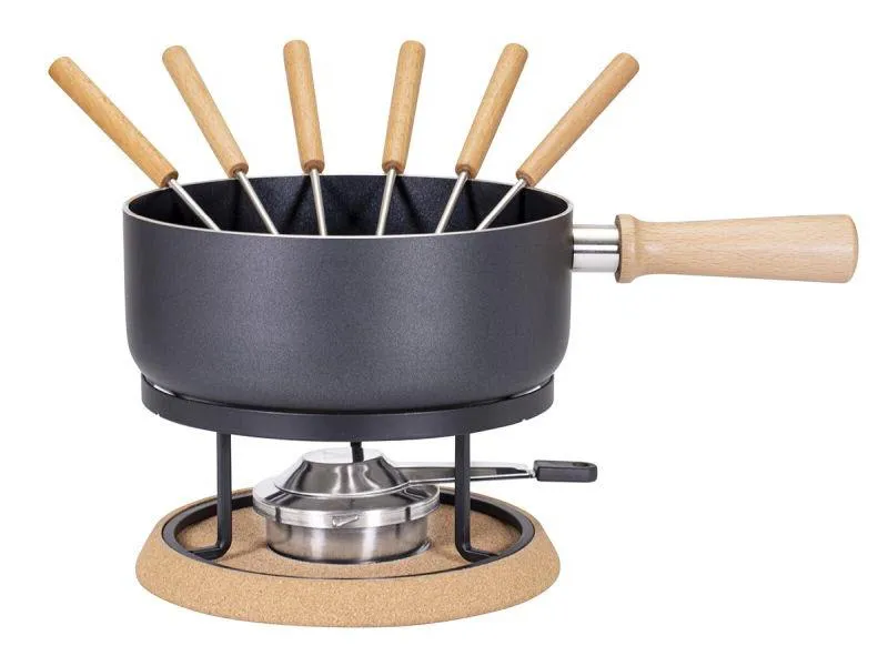 Kadastar Käsefondue-Set Bernina 9 Teile, Schwarz Kadastar Käsefondue-Set Bernina 9 Teile, Schwarz