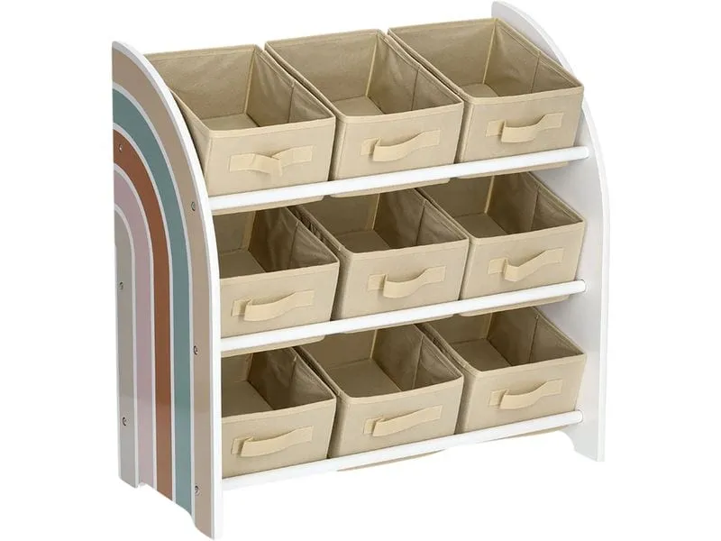 Zeller Present Kinderegal Rainbow mit 9 Boxen 65 x 30 x 64 cm Zeller Present Kinderegal Rainbow mit 9 Boxen 65 x 30 x 64 cm