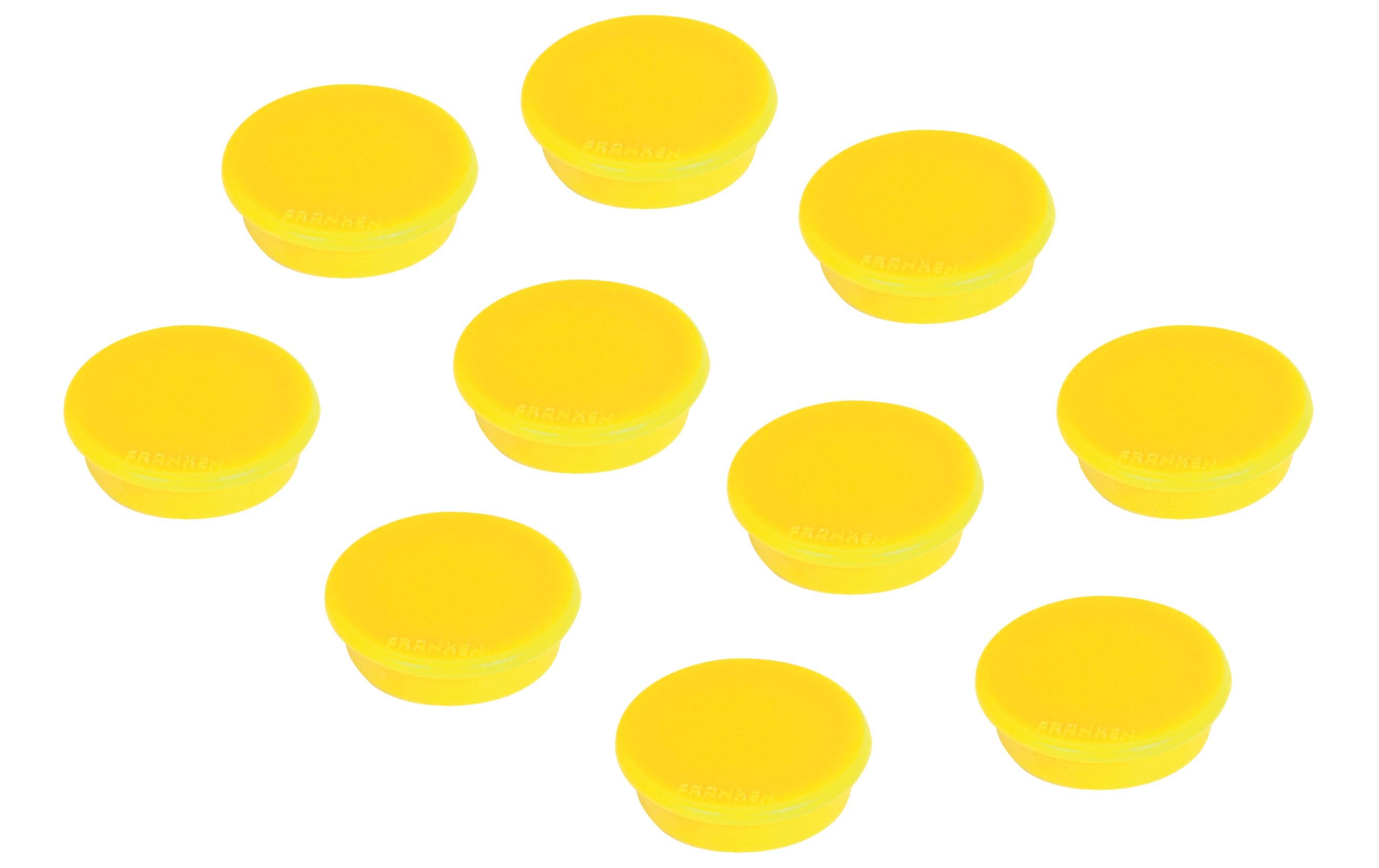 Franken Haftmagnet Ø 13 mm, 10 Stück, Gelb
