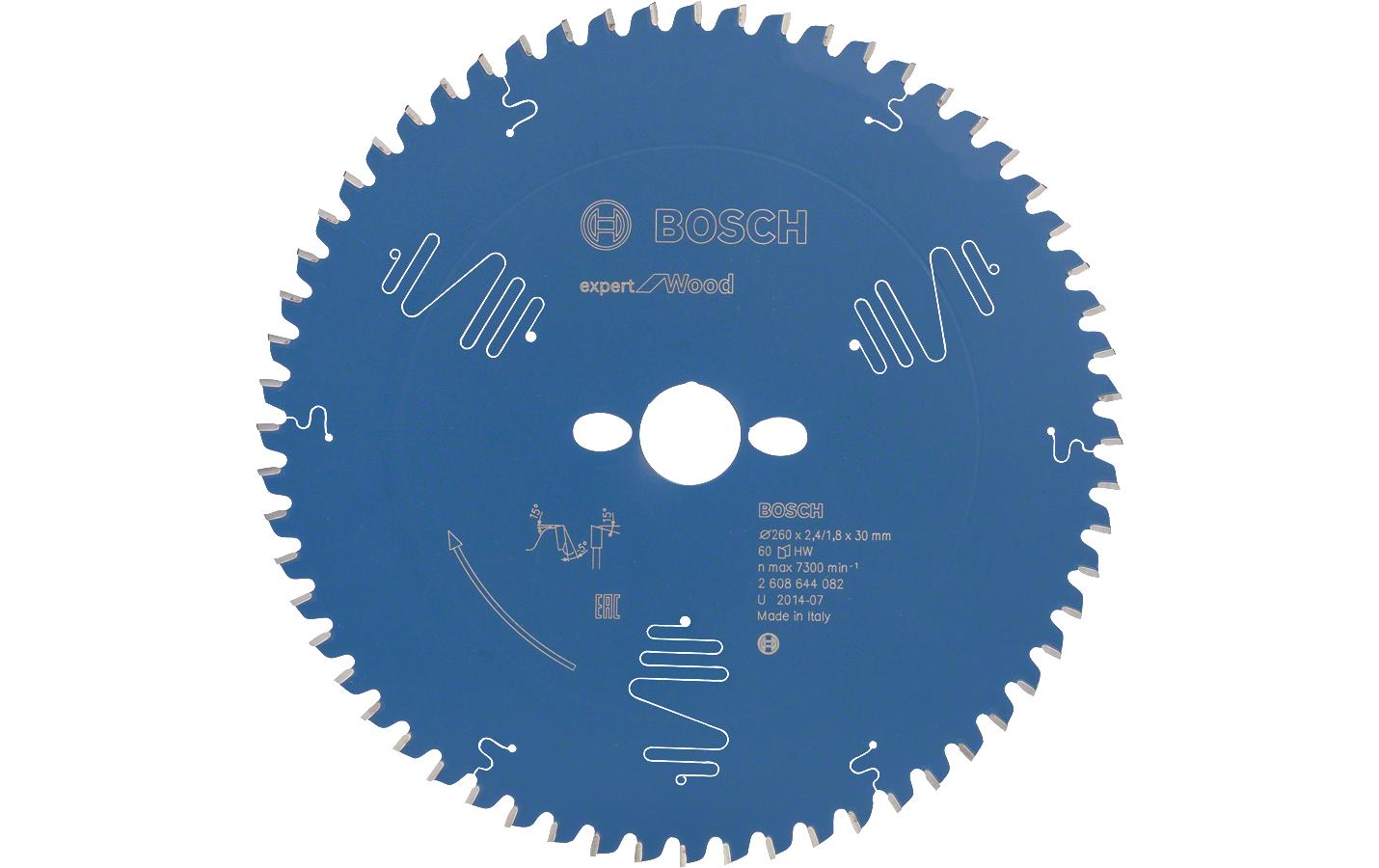 Bosch Professional Kreissägeblatt Expert for Wood, 260 x 30 x 2.4 mm, Z 60 Bosch Professional Kreissägeblatt Expert for Wood, 260 x 30 x 2.4 mm, Z 60