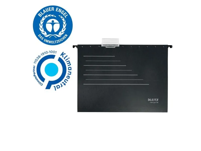 Leitz Hängeregister ALPHA Recycle Schwarz, 10 Stück Leitz Hängeregister ALPHA Recycle Schwarz, 10 Stück