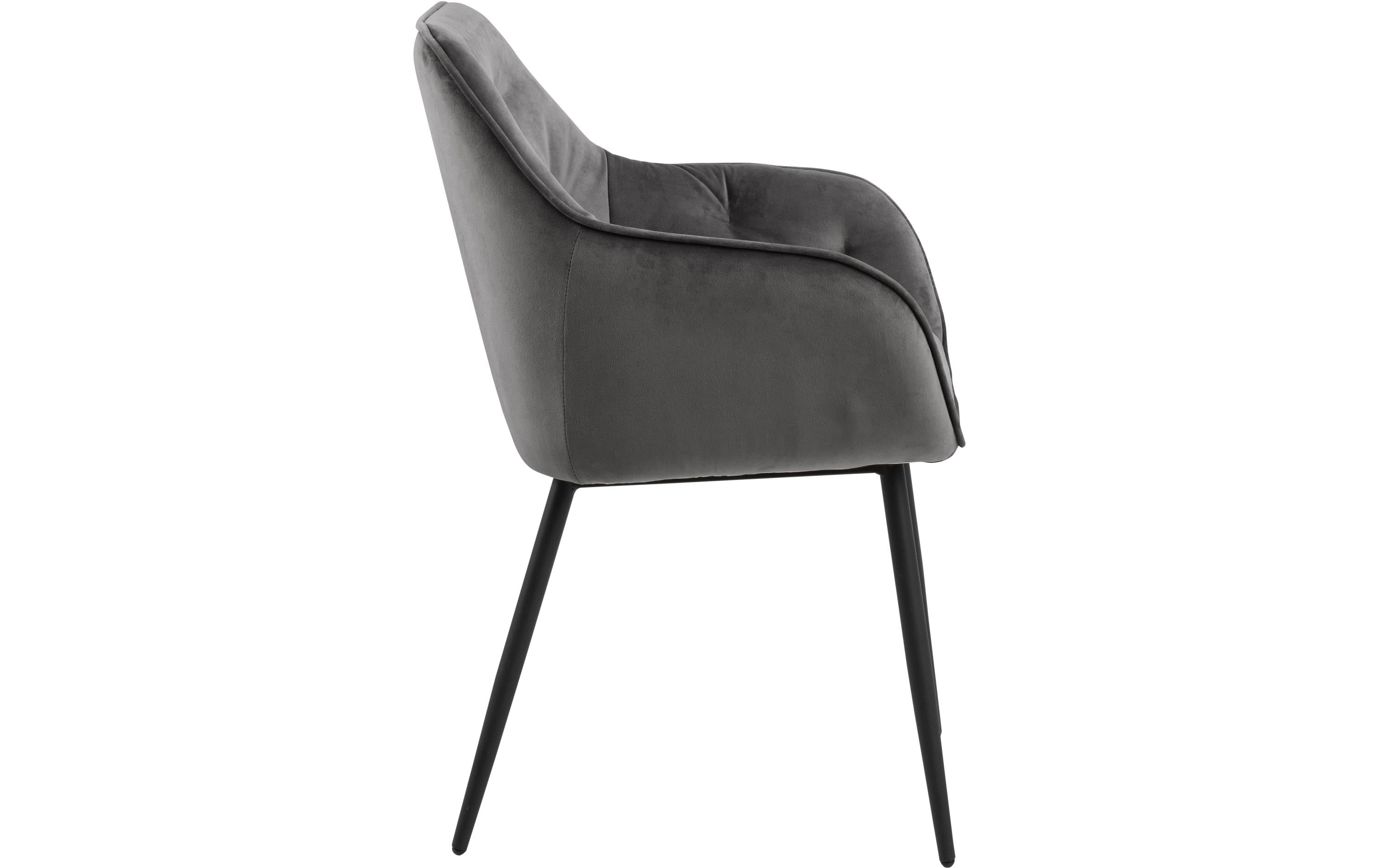 AC Design Stuhl Brooke, 2 Stück Dark Grey