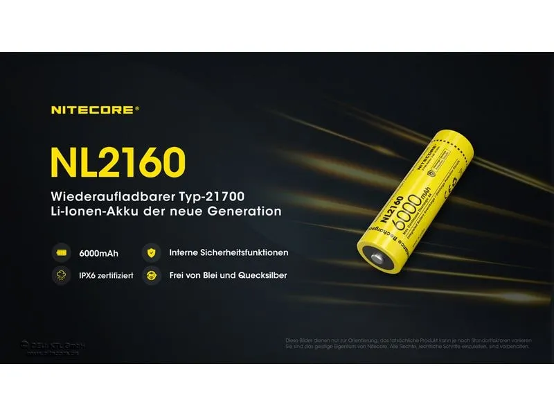 Nitecore Akku NL2160 6000 mAh Nitecore Akku NL2160 6000 mAh