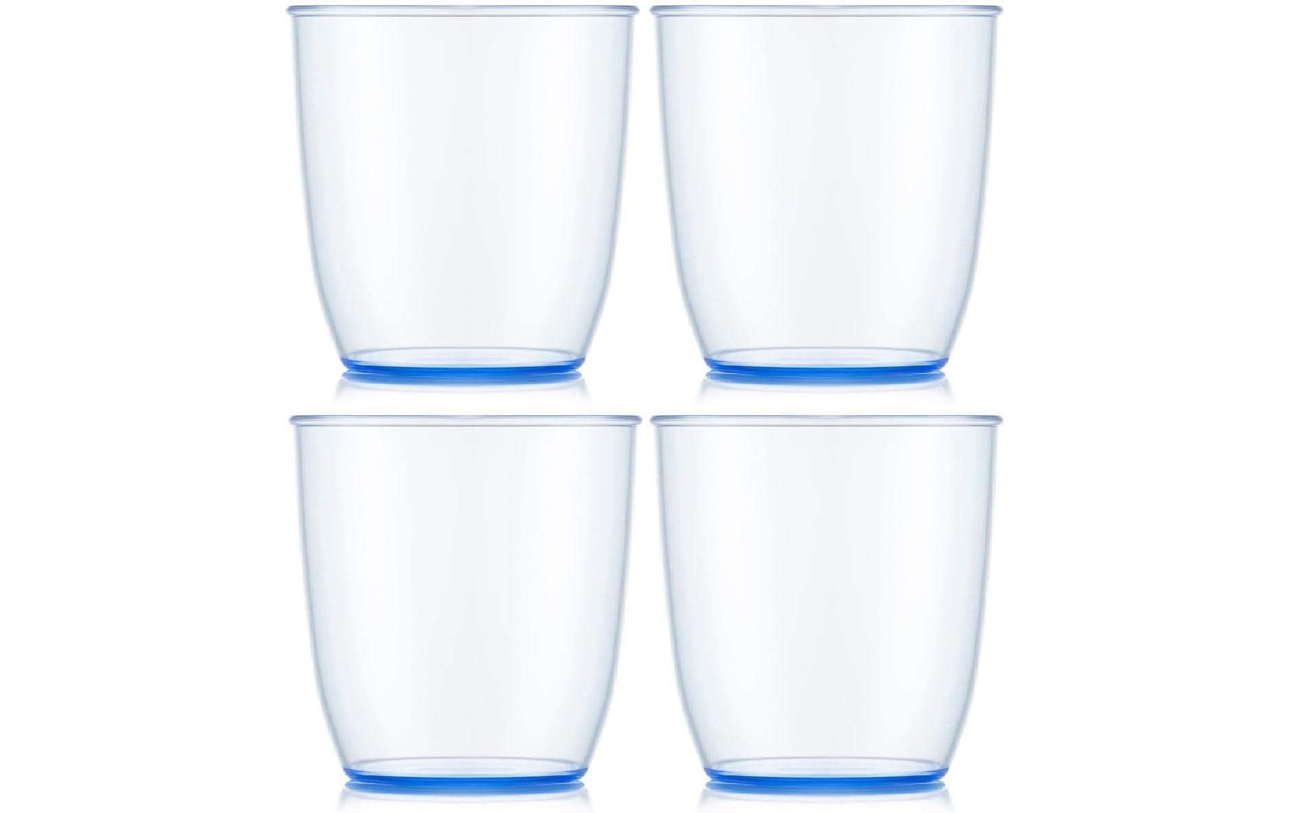 Bodum Outdoor-Becher Kvadrant 350 ml, Blau, 4 Stück