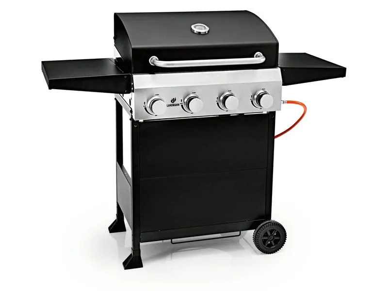Landmann Gasgrill Black 4.0 125 cm, Stahl emalliert, Rost Edelstahl Landmann Gasgrill Black 4.0 125 cm, Stahl emalliert, Rost Edelstahl