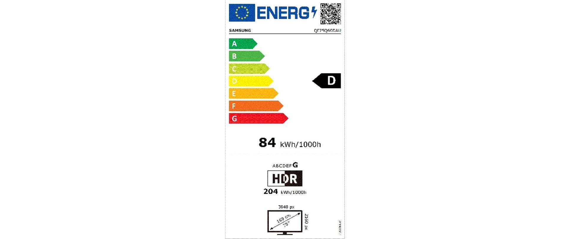 Samsung TV QE75Q60D AUXXN 75, 3840 x 2160 (Ultra HD 4K), QLED