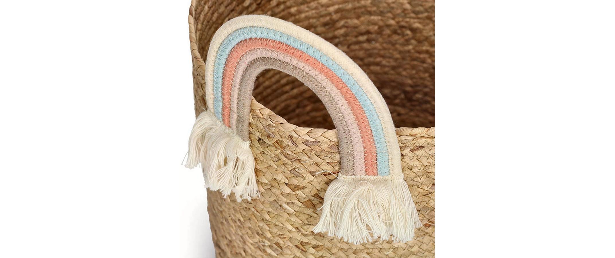 Zeller Present Spielzeugkorb Rainbow Natur Seegras 30 x 30 cm