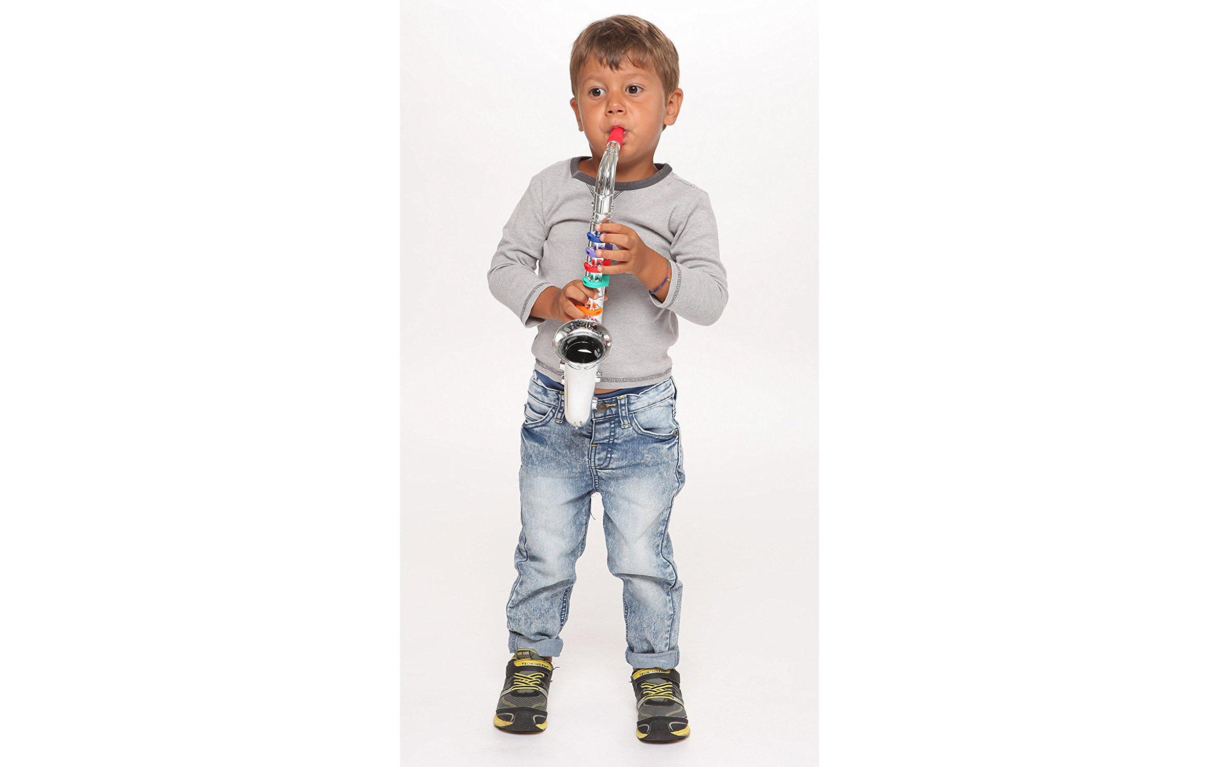 Bontempi Musikinstrument Saxophon mit 8 farbigen Tasten