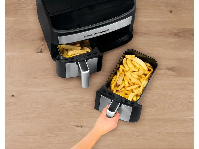 GOURMETmaxx Heissluft-Fritteuse Digital 7l Schwarz/Silber GOURMETmaxx Heissluft-Fritteuse Digital 7l Schwarz/Silber