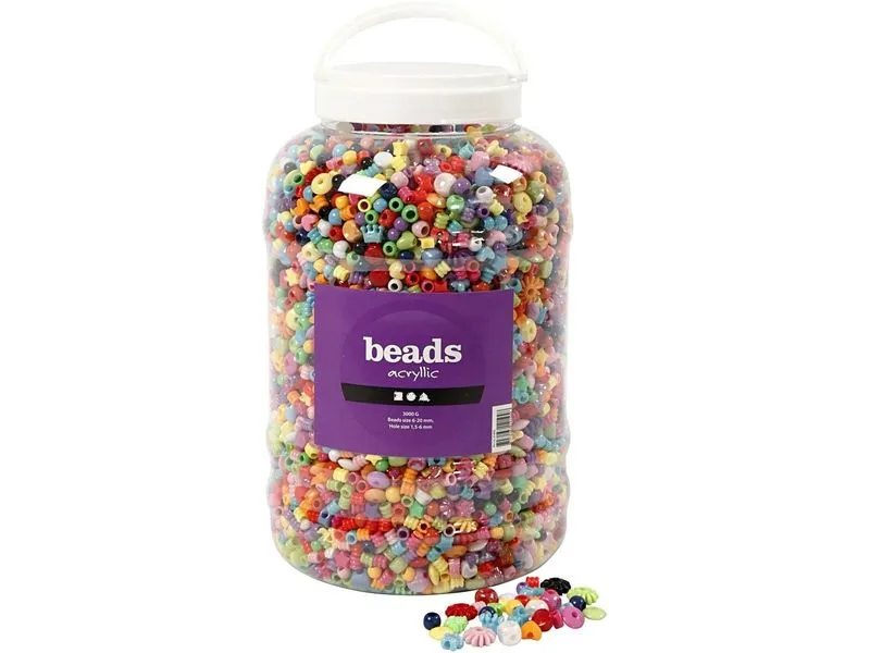 Creativ Company Kunststoffperlen XXL Set 3000 g