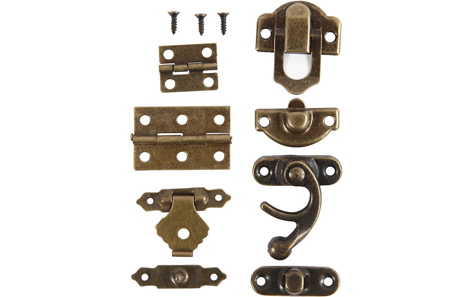 Creativ Company Beschlag Verschluss Set 15-teilig, Antikgold Creativ Company Beschlag Verschluss Set 15-teilig, Antikgold