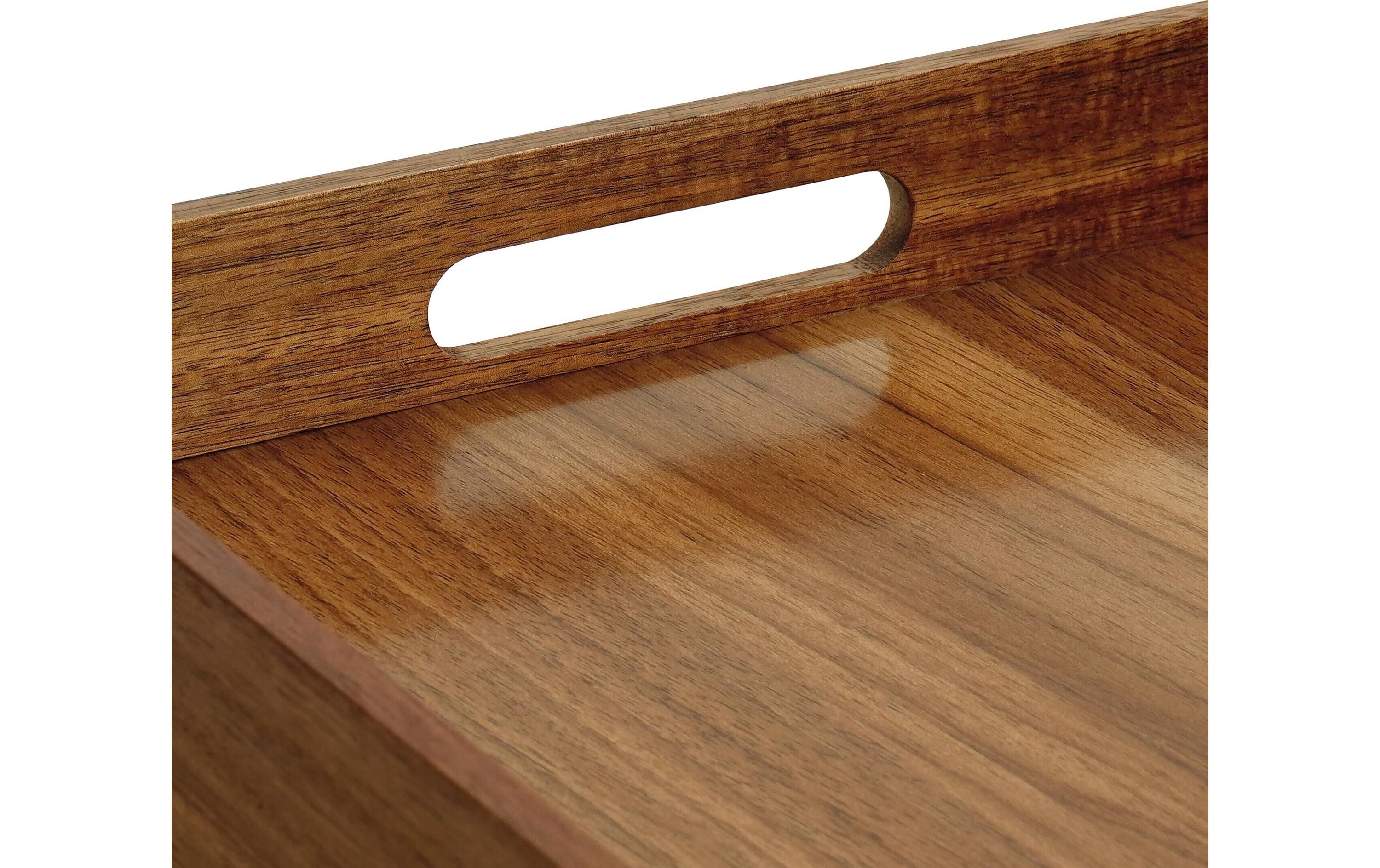 relaxdays Serviertablett Braun