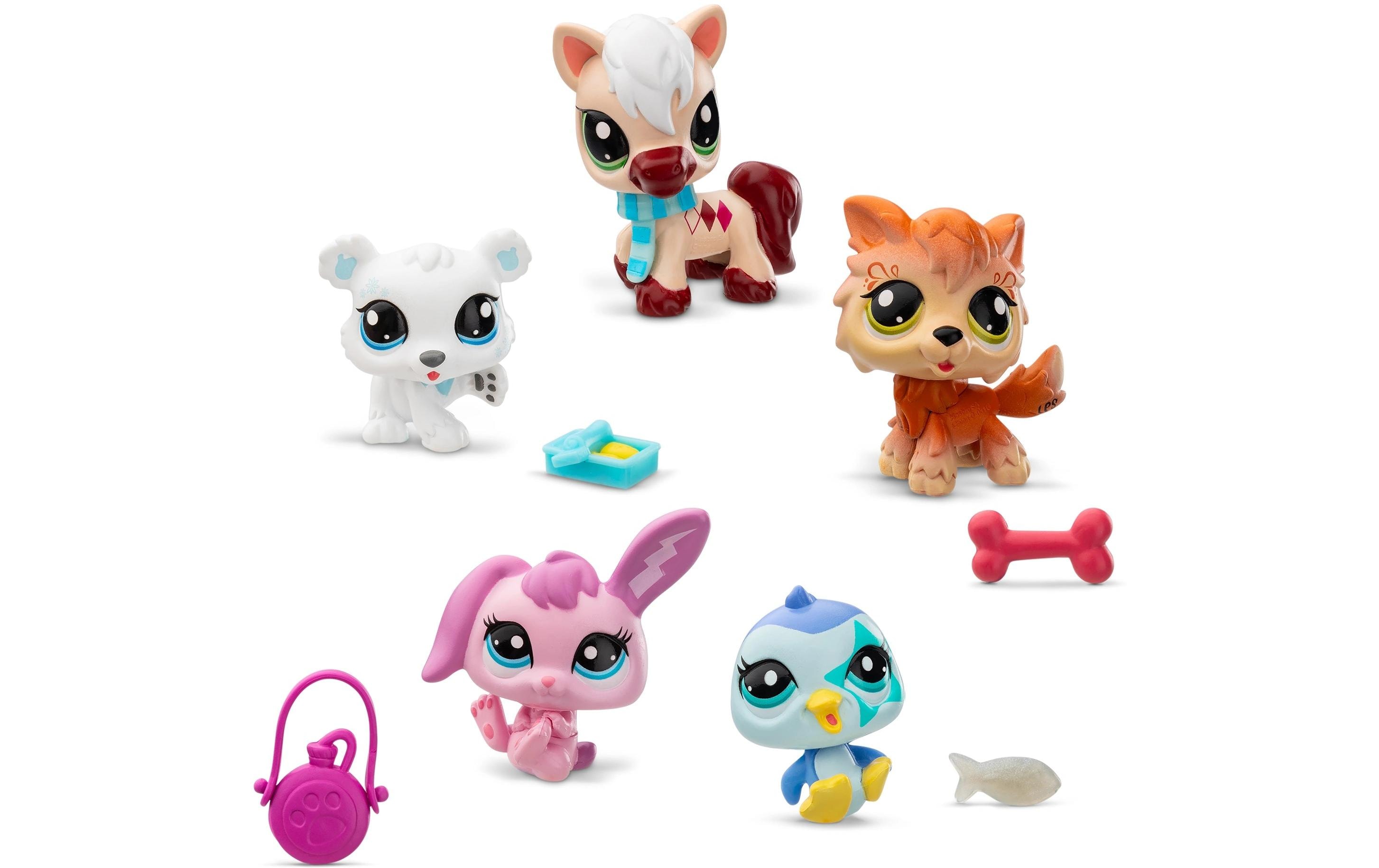 BANDAI Littlest Pet Shop Set 5 Pets Bergwelt & Accessoires BANDAI Littlest Pet Shop Set 5 Pets Bergwelt & Accessoires