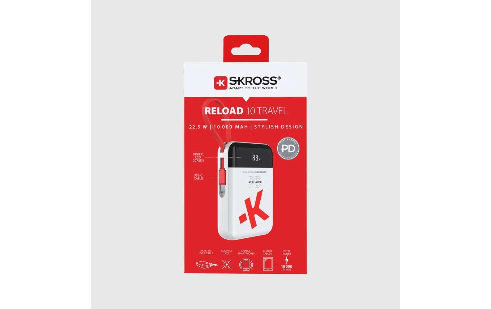 SKROSS Powerbank Reload 10 Travel 10000 mAh – Weiss