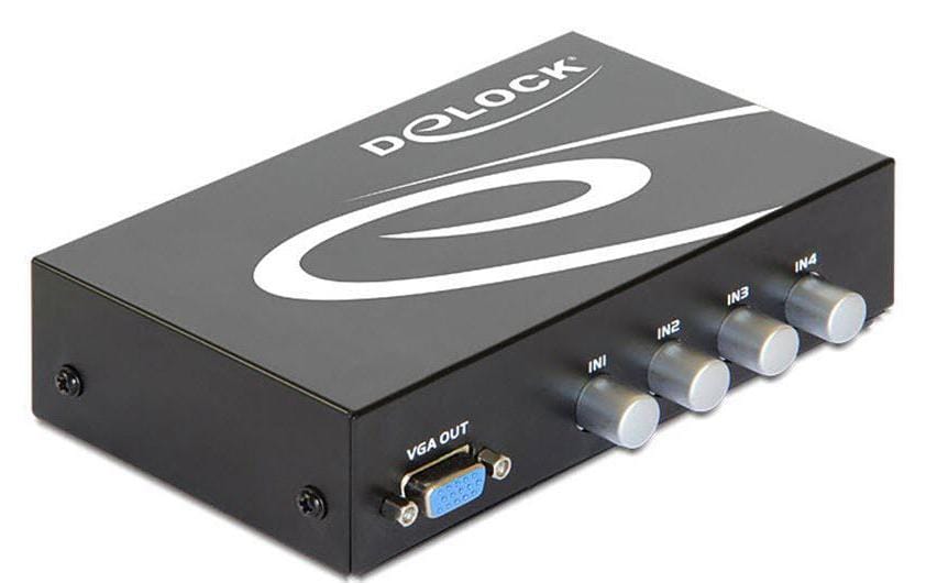 Delock VGA-Switchbox 4 Port mit Audio Delock VGA-Switchbox 4 Port mit Audio