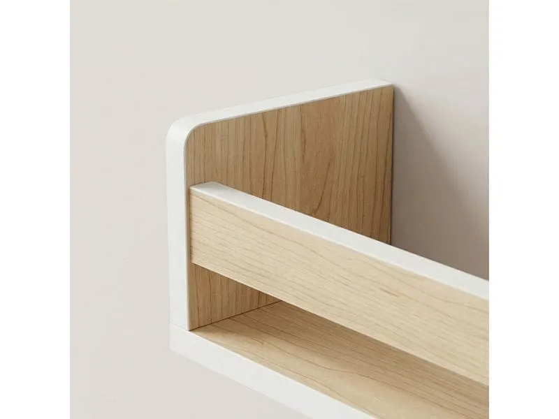 relaxdays Wandregal 3er Set, MDF, Weiss, 58 x 12 x 10 cm
