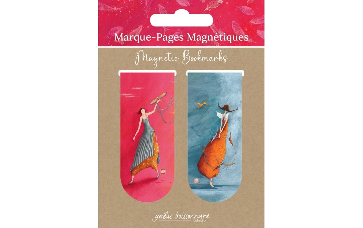 Cart Lesezeichen Gaelle Boissonnard Rot/Blau, 2 Magnete