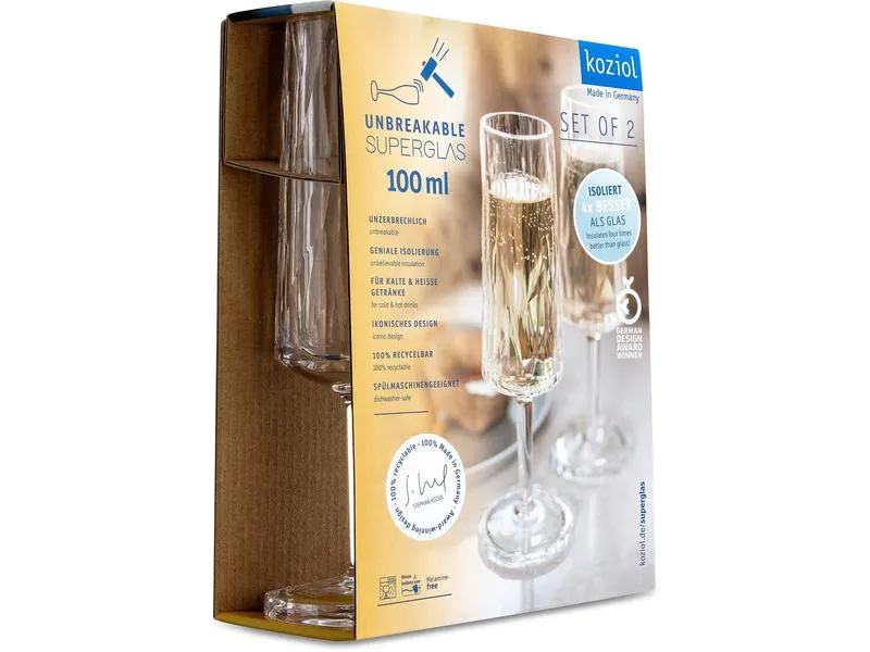 Koziol Sektglas Superglas Club No. 14, 100 ml, 2 Stück Koziol Sektglas Superglas Club No. 14, 100 ml, 2 Stück