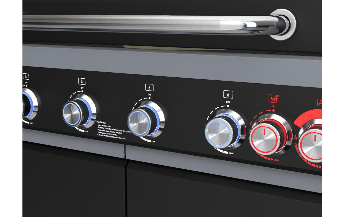 OHMEX Gasgrill OHM-BBQ-6225SB