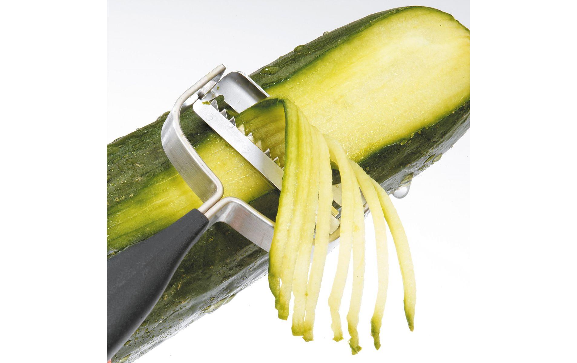 GEFU Julienneschneider Striscia 14.9 cm, Schwarz/Silber