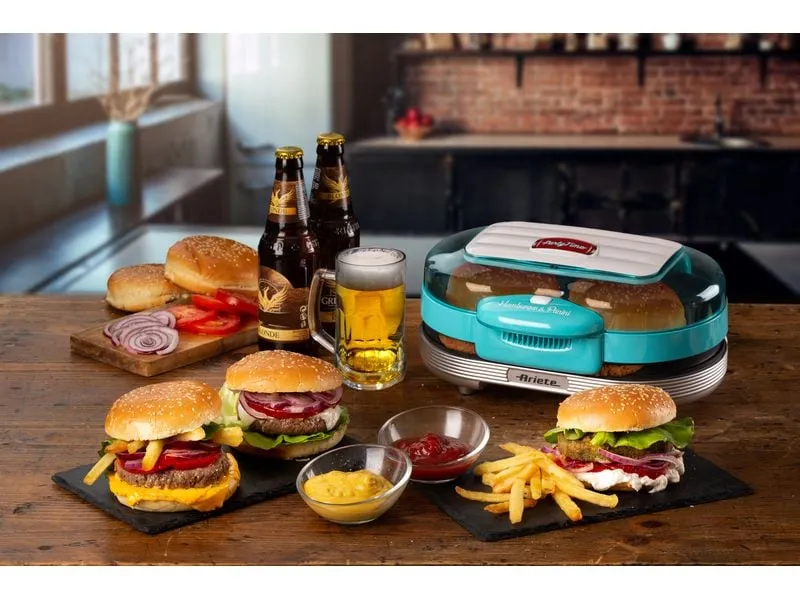 Ariete Hamburger-Grill Party Time ARI-205-BL 1200 W, Blau Ariete Hamburger-Grill Party Time ARI-205-BL 1200 W, Blau