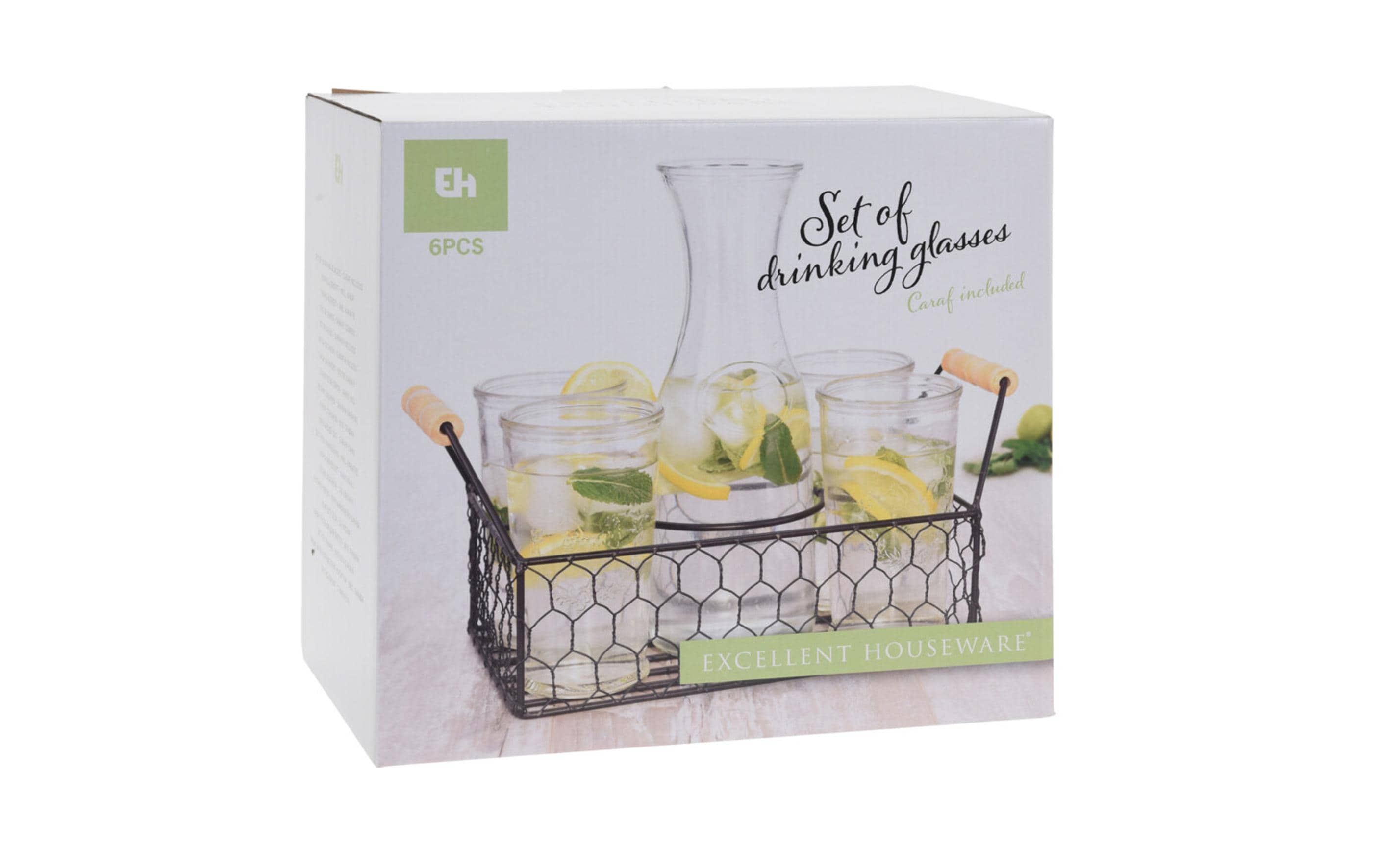 FURBER Trinkglas-Set mit Karaffe, 6-teilig