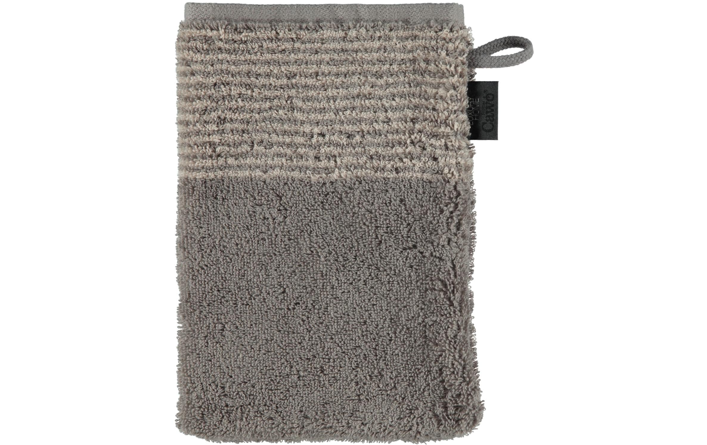 Cawö Waschhandschuh Two Tone 16 x 22 cm, Graphit